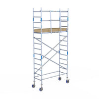 Rollgerüst Alumexx Light 75x190 5,2m Arbeitshöhe an der Fassade