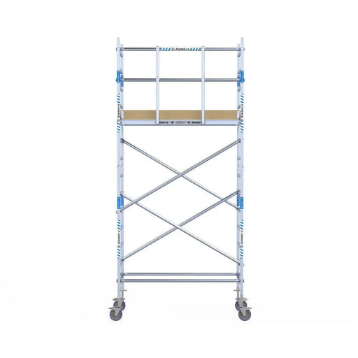 Rollgerüst Alumexx Light 75x190 5,2m Arbeitshöhe an der Fassade - Gerüstexpress.de