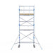 Rollgerüst Alumexx Light 75x190 6,2m Arbeitshöhe gegen Fassade - Gerüstexpress.de