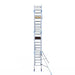 Rollgerüst Alumexx Light 75x190 7,2m Arbeitshöhe gegen Fassade - Gerüstexpress.de
