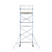 Rollgerüst Alumexx Light 75x190 7,2m Arbeitshöhe gegen Fassade - Gerüstexpress.de