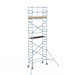 Rollgerüst Alumexx Light 75x190 7,2m Arbeitshöhe gegen Fassade - Gerüstexpress.de