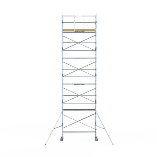 Rollgerüst Alumexx Light 75x250 10,2m Arbeitshöhe an der Fassade - Gerüstexpress.de