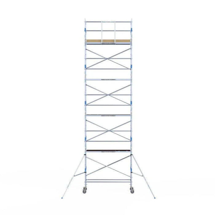 Rollgerüst Alumexx Light 75x250 10,2m Arbeitshöhe an der Fassade - Gerüstexpress.de