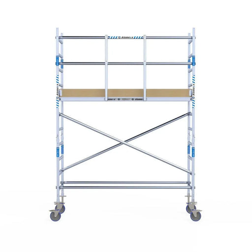 Rollgerüst Alumexx Light 75x250 4,2m Arbeitshöhe an der Fassade - Gerüstexpress.de