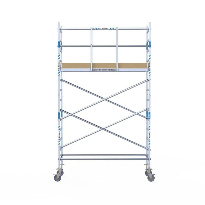 Rollgerüst Alumexx Light 75x250 5,2m Arbeitshöhe an der Fassade - Gerüstexpress.de