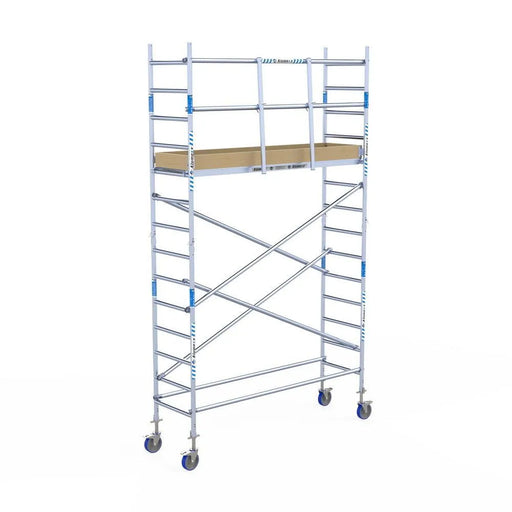 Rollgerüst Alumexx Light 75x250 5,2m Arbeitshöhe an der Fassade - Gerüstexpress.de