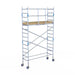 Rollgerüst Alumexx Light 75x250 5,2m Arbeitshöhe an der Fassade - Gerüstexpress.de