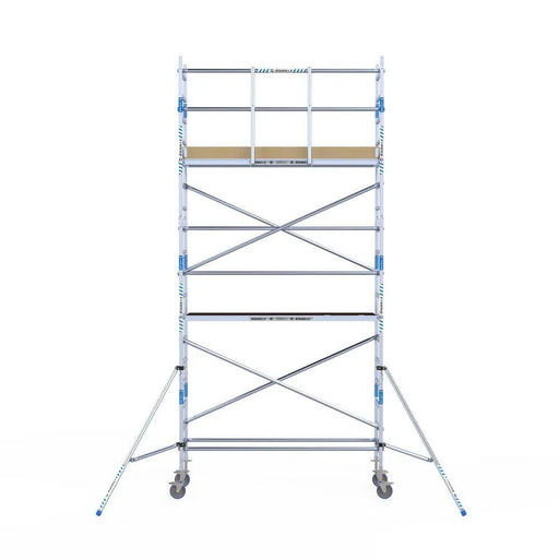 Rollgerüst Alumexx Light 75x250 6,2m Arbeitshöhe an der Fassade - Gerüstexpress.de