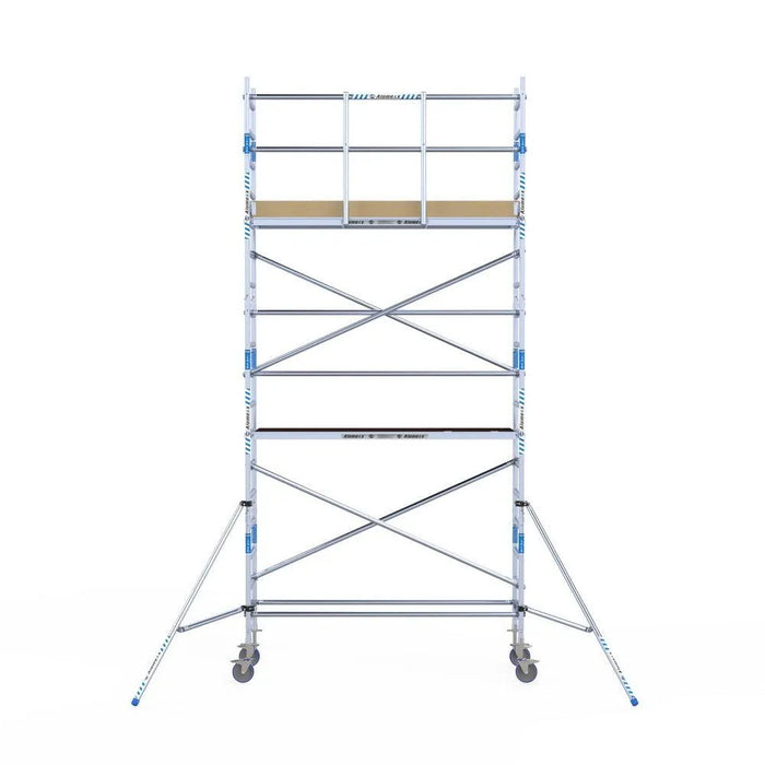 Rollgerüst Alumexx Light 75x250 6,2m Arbeitshöhe an der Fassade - Gerüstexpress.de