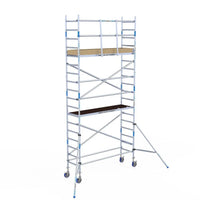 Rollgerüst Alumexx Light 75x250 6,2m Arbeitshöhe an der Fassade