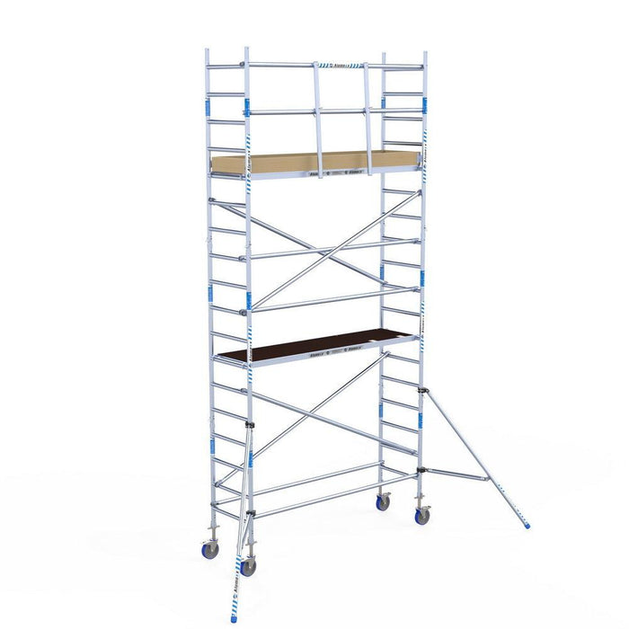 Rollgerüst Alumexx Light 75x250 6,2m Arbeitshöhe an der Fassade - Gerüstexpress.de