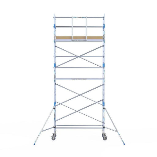Rollgerüst Alumexx Light 75x250 7,2m Arbeitshöhe an der Fassade - Gerüstexpress.de