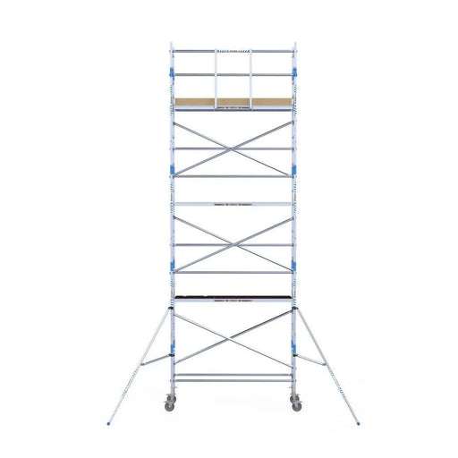 Rollgerüst Alumexx Light 75x250 8,2m Arbeitshöhe an der Fassade - Gerüstexpress.de