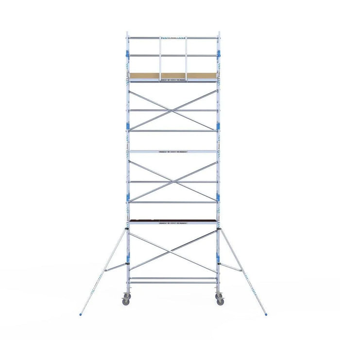 Rollgerüst Alumexx Light 75x250 8,2m Arbeitshöhe an der Fassade - Gerüstexpress.de