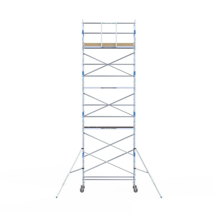Rollgerüst Alumexx Light 75x250 9,2m Arbeitshöhe an der Fassade - Gerüstexpress.de