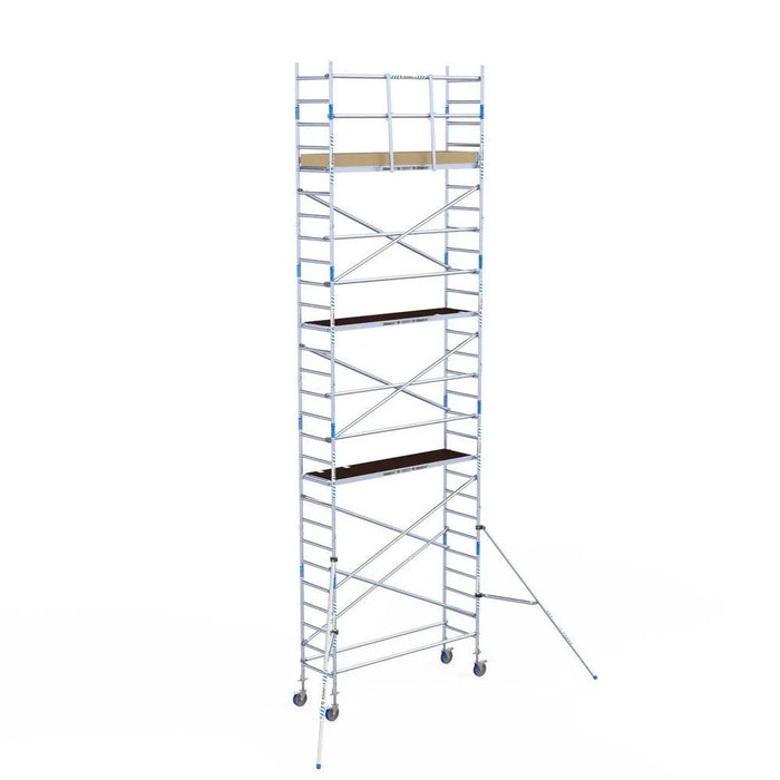 Rollgerüst Alumexx Light 75x250 9,2m Arbeitshöhe an der Fassade - Gerüstexpress.de