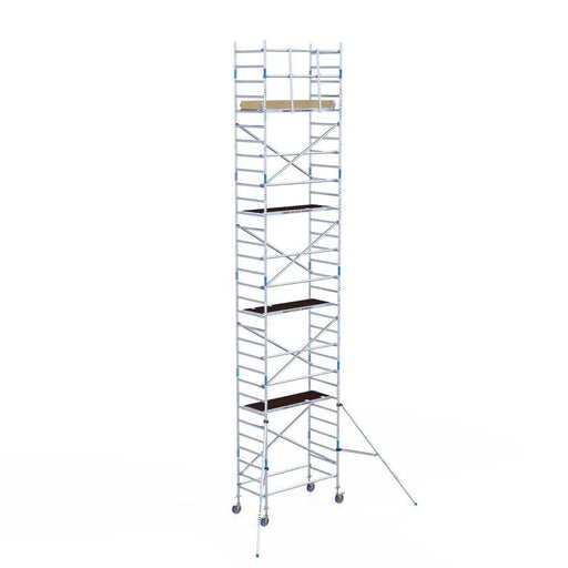 Rollgerüst Alumexx Light 90x190 10,2m Arbeitshöhe an der Fassade - Gerüstexpress.de