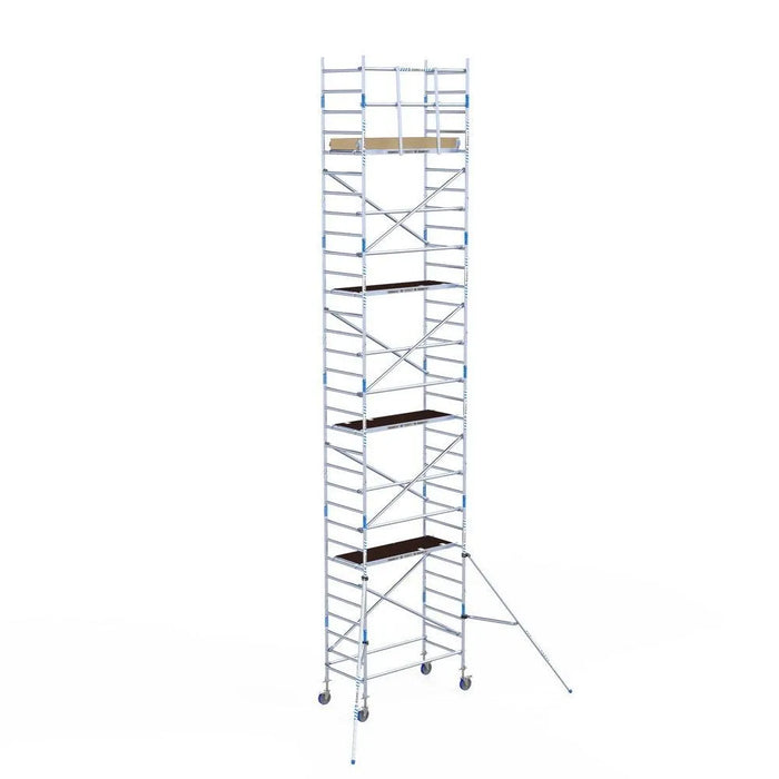 Rollgerüst Alumexx Light 90x190 10,2m Arbeitshöhe an der Fassade - Gerüstexpress.de