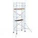 Rollgerüst Alumexx Light 90x190 6,2m Arbeitshöhe gegen Fassade - Gerüstexpress.de