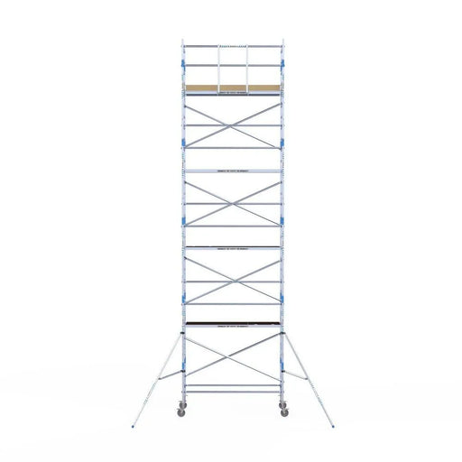 Rollgerüst Alumexx Light 90x250 10,2m Arbeitshöhe an der Fassade - Gerüstexpress.de