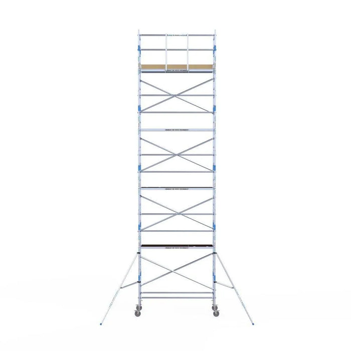 Rollgerüst Alumexx Light 90x250 10,2m Arbeitshöhe an der Fassade - Gerüstexpress.de
