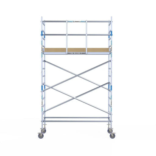 Rollgerüst Alumexx Light 90x250 5,2m Arbeitshöhe an der Fassade - Gerüstexpress.de