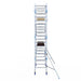 Rollgerüst Alumexx Light 90x250 6,2m Arbeitshöhe an der Fassade - Gerüstexpress.de