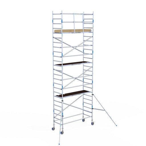 Rollgerüst Alumexx Light 90x250 8,2m Arbeitshöhe an der Fassade - Gerüstexpress.de