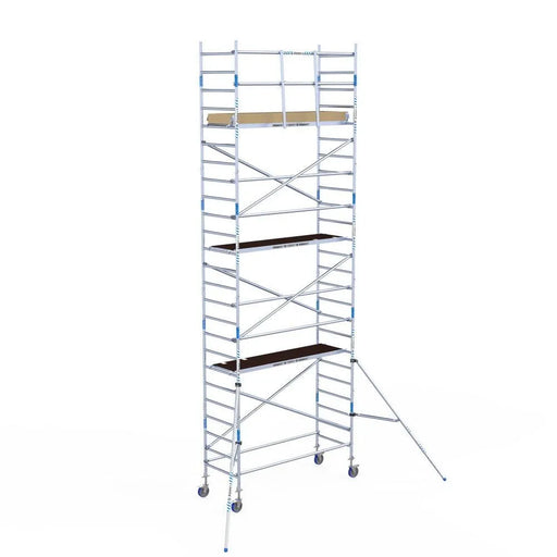 Rollgerüst Alumexx Light 90x250 8,2m Arbeitshöhe an der Fassade - Gerüstexpress.de