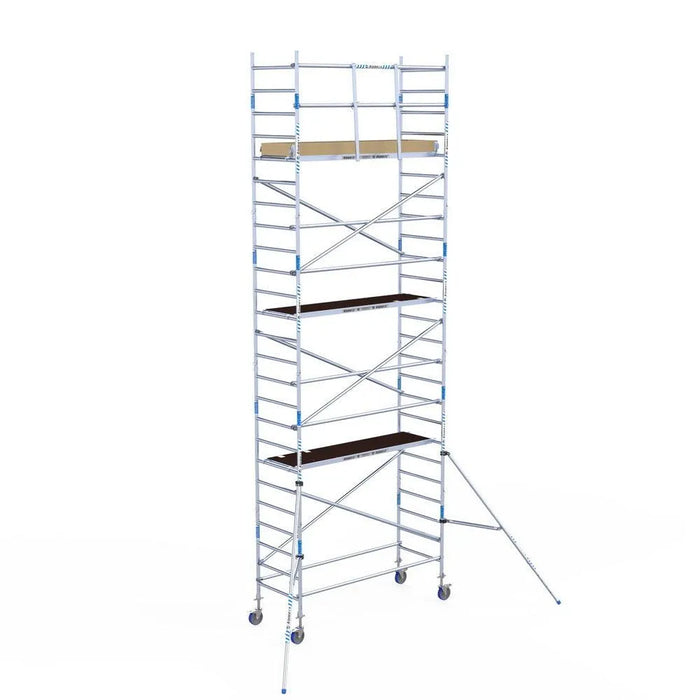 Rollgerüst Alumexx Light 90x250 8,2m Arbeitshöhe an der Fassade - Gerüstexpress.de