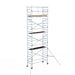Rollgerüst Alumexx Light 90x250 8,2m Arbeitshöhe an der Fassade - Gerüstexpress.de
