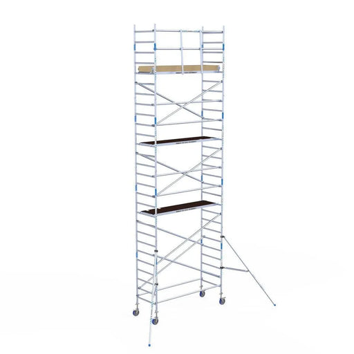 Rollgerüst Alumexx Light 90x250 9,2m Arbeitshöhe an der Fassade - Gerüstexpress.de
