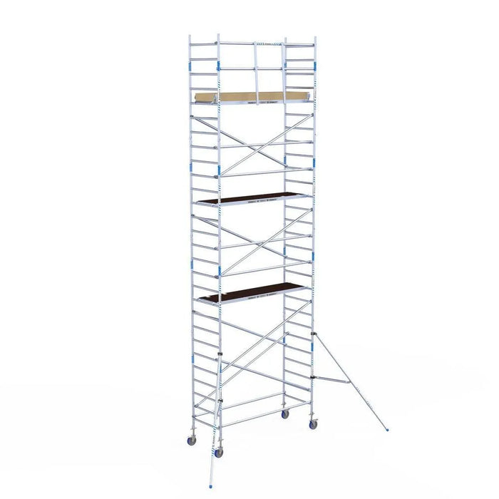 Rollgerüst Alumexx Light 90x250 9,2m Arbeitshöhe an der Fassade - Gerüstexpress.de