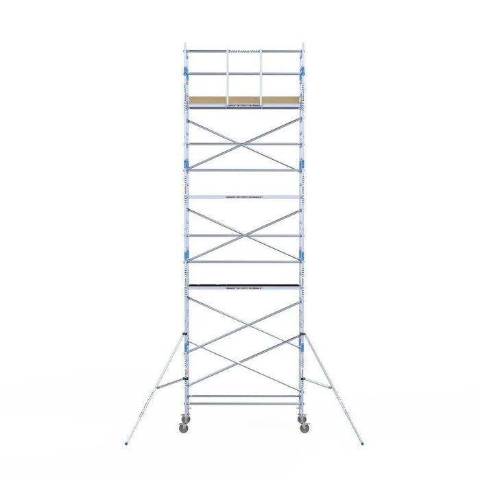 Rollgerüst Alumexx Light 90x250 9,2m Arbeitshöhe an der Fassade - Gerüstexpress.de