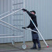 Rollgerüst Eurogerüst Original 135x190 10,2m Arbeitshöhe an der Fassade - Gerüstexpress.de