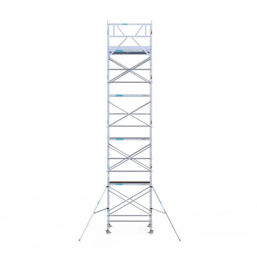 Rollgerüst Eurogerüst Original 135x190 10,2m Arbeitshöhe an der Fassade - Gerüstexpress.de