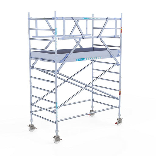 Rollgerüst Eurogerüst Original 135x250 4,2m Arbeitshöhe Carbonplattform freistehend - Gerüstexpress.de
