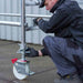 Rollgerüst Eurogerüst Original 135x250 7,2m Arbeitshöhe Carbonplattform gegen Fassade - Gerüstexpress.de