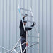 Rollgerüst Eurogerüst Original 135x305 14,2m Arbeitshöhe an der Fassade - Gerüstexpress.de
