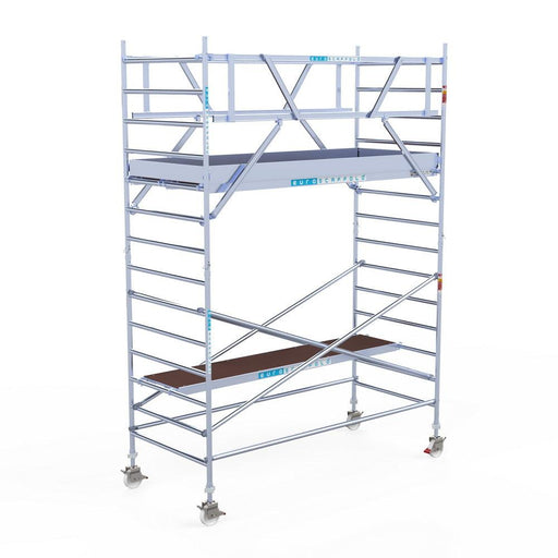 Rollgerüst Eurogerüst Original 135x305 5,2m Arbeitshöhe Carbonplattform freistehend - Gerüstexpress.de