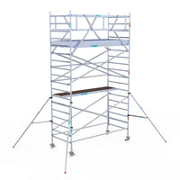 Échafaudage roulant Eurogerüst Original 135x305 hauteur de travail 6,2m plate-forme carbone autoportante