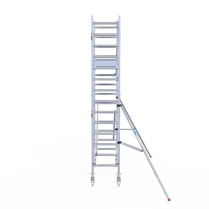 Rollgerüst Eurogerüst Original 75x190 5,2m Arbeitshöhe an der Fassade - Gerüstexpress.de