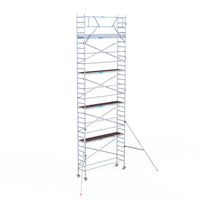 Rollgerüst Eurogerüst Original 75x305 10,2m Arbeitshöhe Carbonplattform gegen Fassade