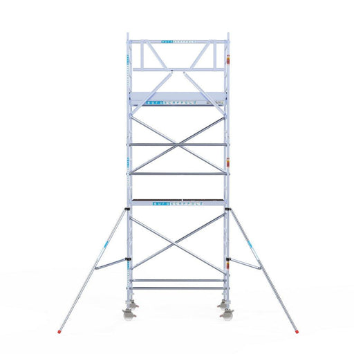 Rollgerüst Eurogerüst Original 90x190 6,2m Arbeitshöhe an der Fassade - Gerüstexpress.de