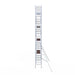 Rollgerüst Eurogerüst Original 90x250 10,2m Arbeitshöhe Carbonplattform gegen Fassade - Gerüstexpress.de