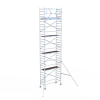 Rollgerüst Eurogerüst Original 90x250 10,2m Arbeitshöhe Carbonplattform gegen Fassade