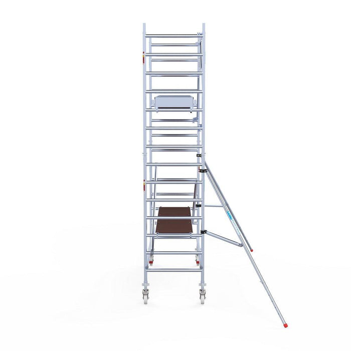 Rollgerüst Eurogerüst Original 90x250 5,2m Arbeitshöhe an der Fassade - Gerüstexpress.de