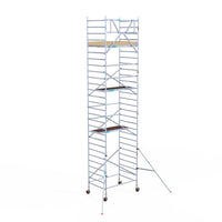 Echafaudage roulant Euroscaffold Basic 135x190 hauteur de travail 9,2m en façade