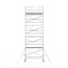 Rollgerüst Euroscaffold Basic 135x305 10,2m Arbeitshöhe an der Fassade - Gerüstexpress.de